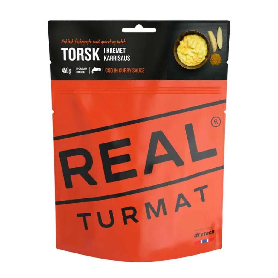 Real Turmat torsk i kremet karrisaus