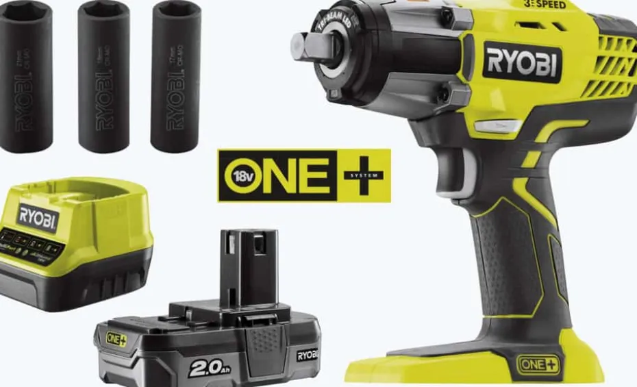 Ryobi R18IW3-120S muttertrekker m/batteri