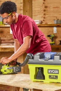 Ryobi RV1811-0 våt- og tørrstøvsuger 18V u/batteri