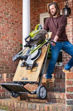 Ryobi 2-i-1 arbeidsbenk/transport tralle