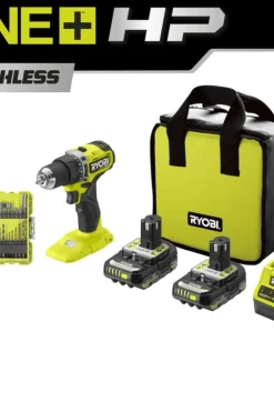 Ryobi ONE+ HP RDD18C-2C20SA32HP bor/skrutrekker m/2 batterier