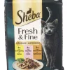 Sheba® Fresh & Fine Kylling/Laks/Kalkun 6x50g
