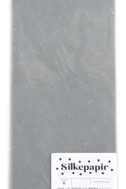 Silkepapir med glitter 6pk