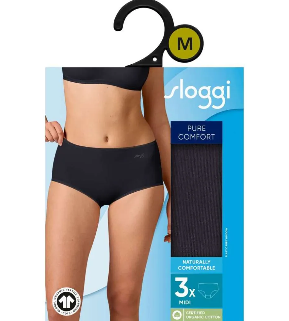 sloggi Pure Comfort H Midi truse 3PK