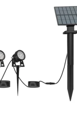 Solcelle LED spot 2-pk