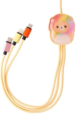 Squishmallows® 3-i-1 USB-C/Micro/Lightning ladekabel