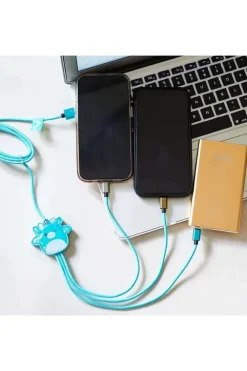 Squishmallows® 3-i-1 USB-C/Micro/Lightning ladekabel
