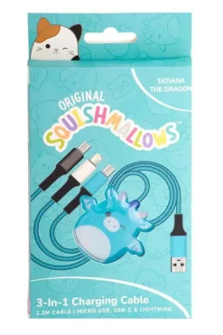 Squishmallows® 3-i-1 USB-C/Micro/Lightning ladekabel
