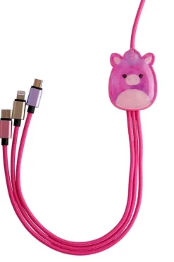 Squishmallows® 3-i-1 USB-C/Micro/Lightning ladekabel