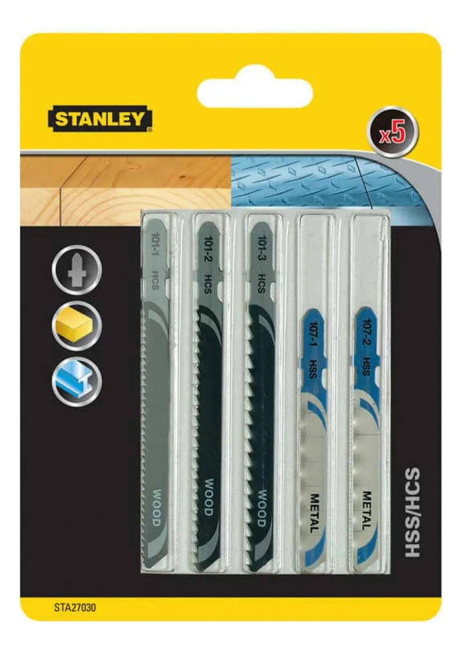 Stanley STA27030 HCS stikksagbladsett 5-pk