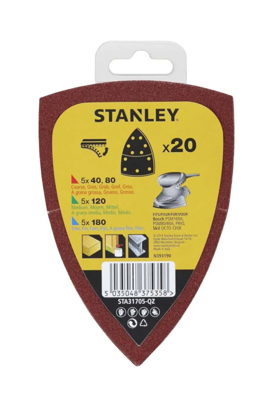 Stanley STA31705 slipepapir 20-pk