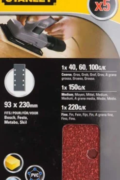 Stanley STA31136 slipepapir 5-pk