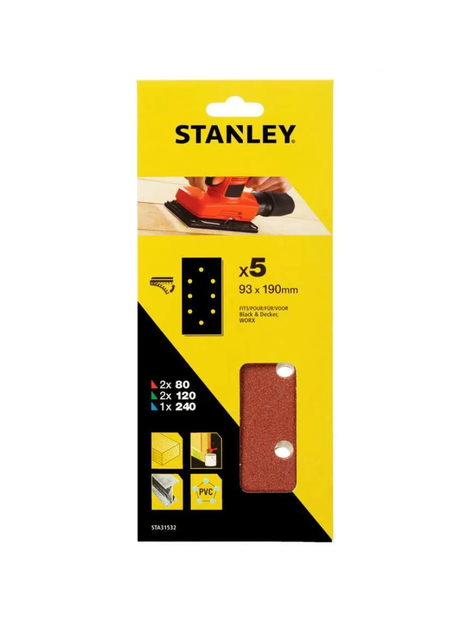 Stanley STA31532 slipepapir 5-pk