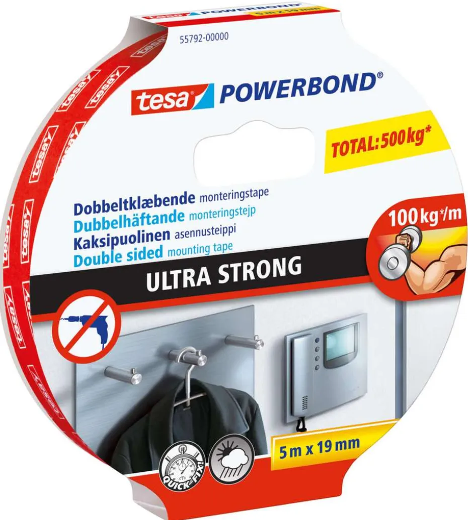 tesa® Powerbond Ultra Strong dobbeltsidig tape