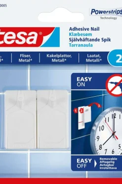 tesa® Powerstrips fliser og metall 2 kg limspiker 2-pk