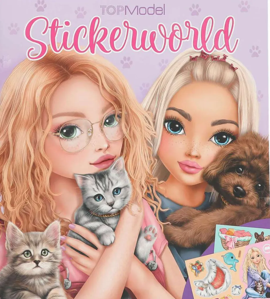 TOPModel KITTY and DOGGY klistremerkebok