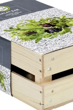 Trekasse Salatfrø inkludert kompost og frø