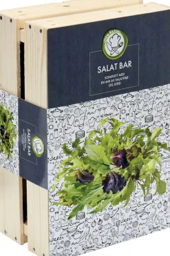Trekasse Salatfrø inkludert kompost og frø