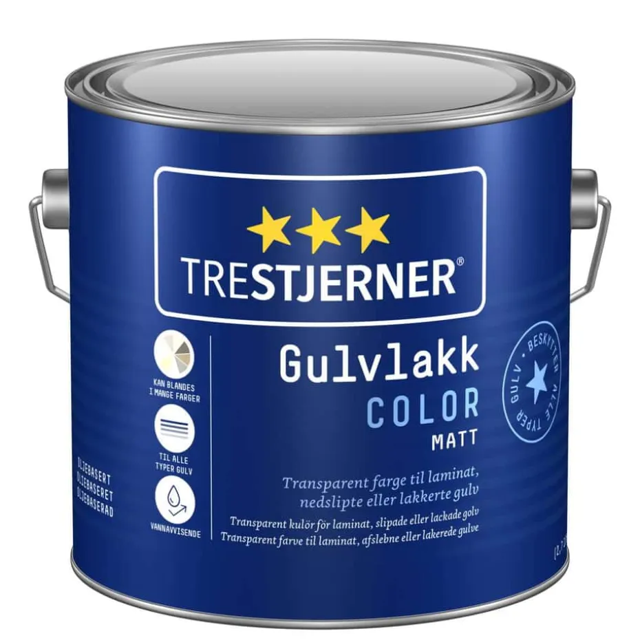 Trestjerner Color gulvlakk 2,7 liter