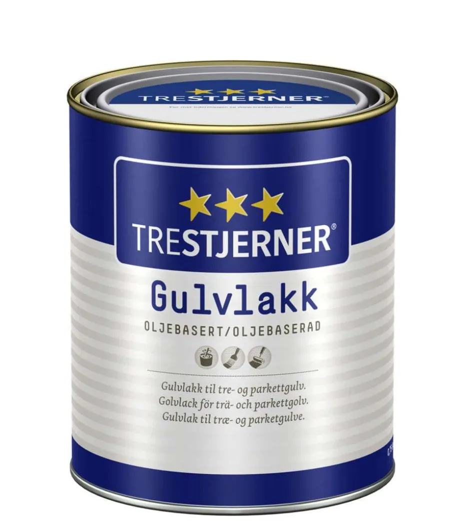 Trestjerner gulvlakk oljebasert silkematt