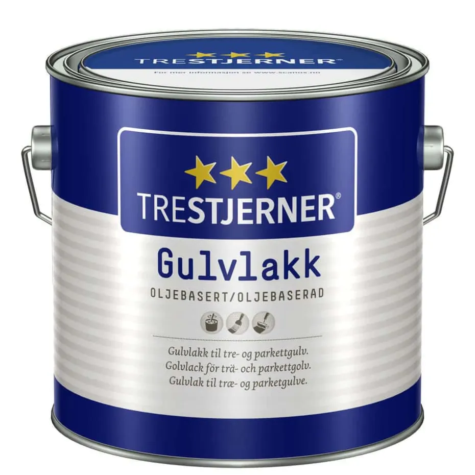 Trestjerner gulvlakk oljebasert blank