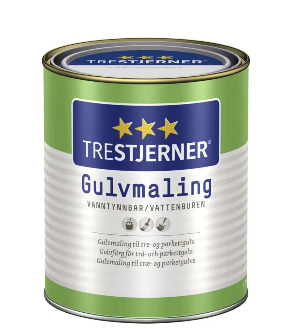 TreStjerner 80/helblank gulvmaling