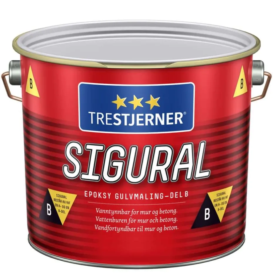 TreStjerner Sigural epoxy del B gulvmaling