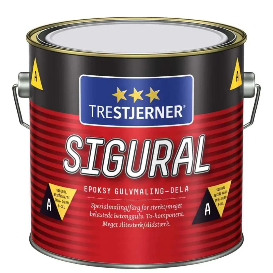 TreStjerner Sigural epoxy del A gulvmaling