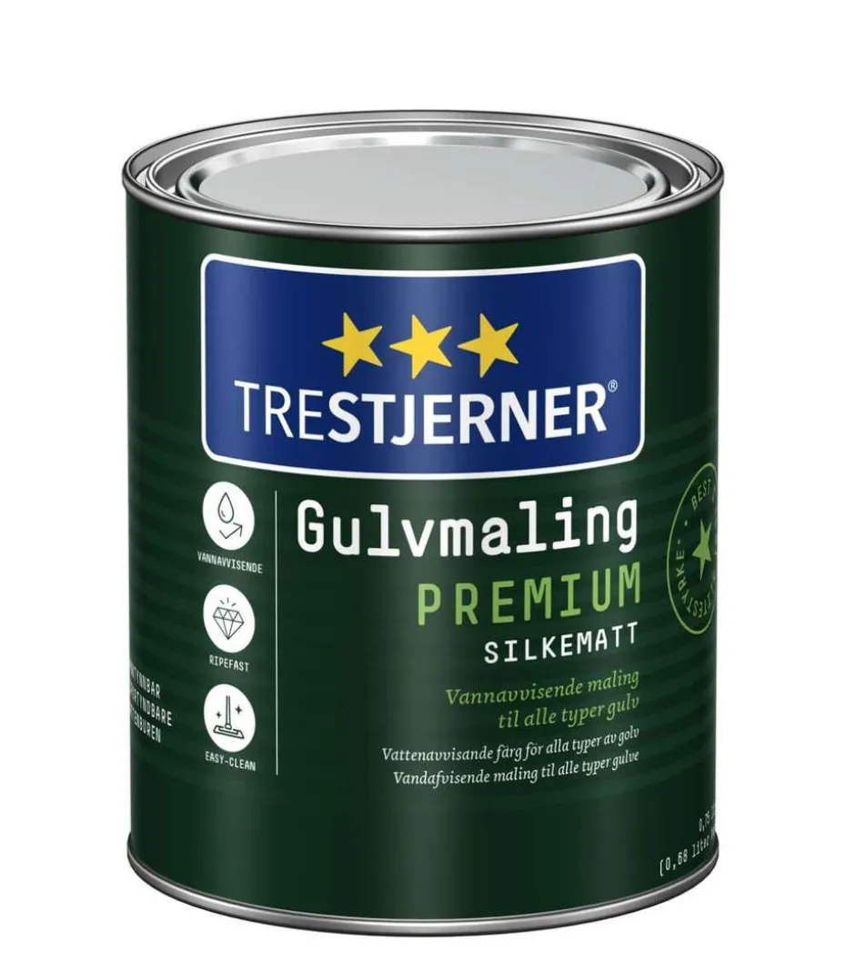TreStjerner 15/silkematt Premium gulvmaling