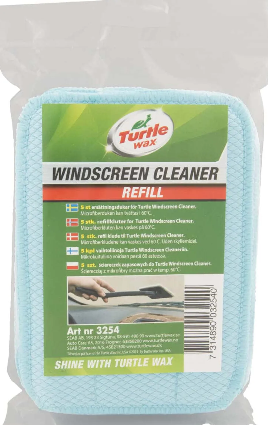 Turtle Wax Windscreen Cleaner refill 5-pk