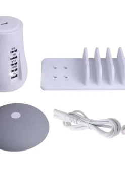 USB familielader/multilader med lys