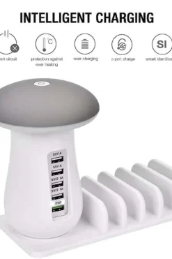 USB familielader/multilader med lys