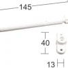 Vindusholder 232 Alu Hvit