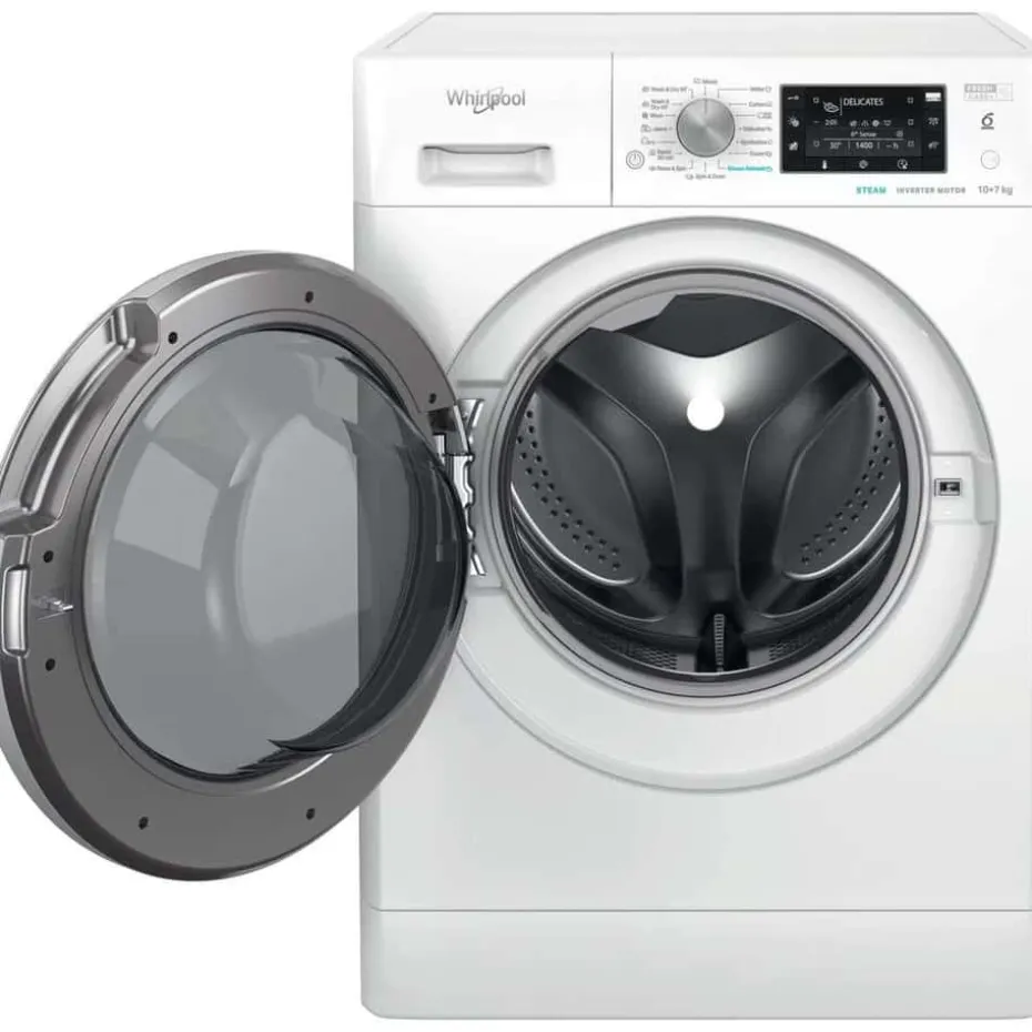 Whirlpool FFWDD 1076258 SV EE kombinert vaskemaskin/tørketrommel