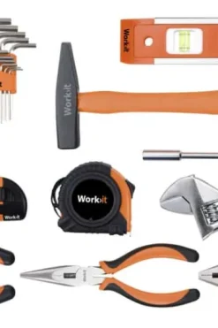 Work>it® verktøysett med verktøykasse og 51 deler