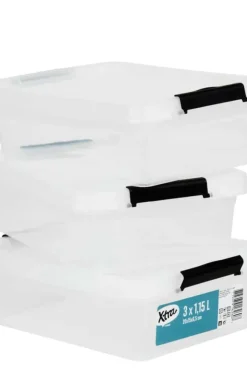 Xtra oppbevaringsboks 3 pk
