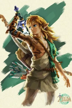 Zelda Tears of The Kingdom Link Unleashed plakat